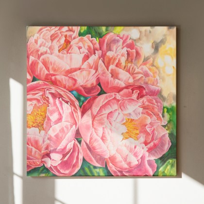 akvarellmaal "Vihmalausuja" seinal