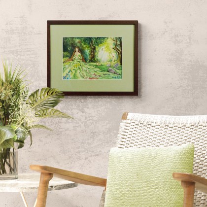 Illustratsioon - Sündinud rohelises kleidis-raamiga