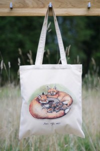 100% ümbertöödeldud puuvillast kandekott - Rebased kaisus