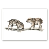 Poster illustratsioonist kahe metsseapõrsaga Maria Välja teose põhjal.