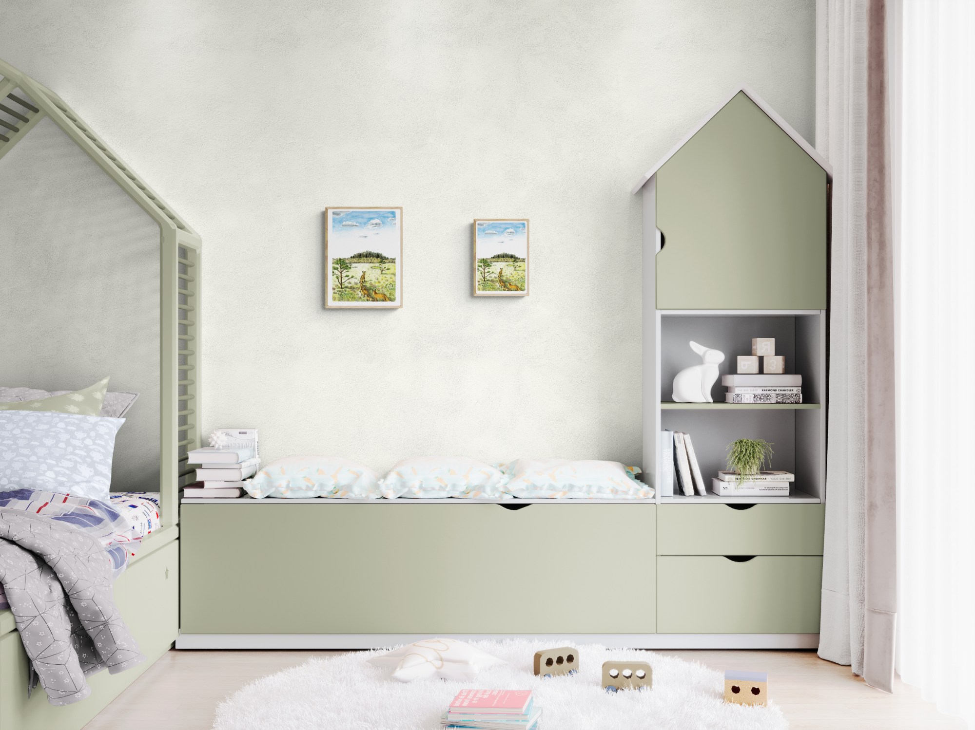 Poster Rebasepere rabamatk erinevad suurused interjööris