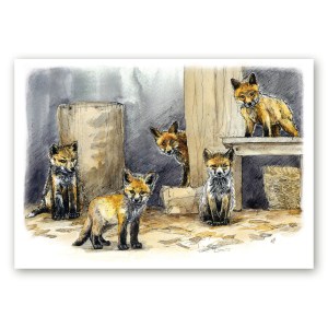 Rebasekutsikatega poster kunstnik Maria Välja illustratsiooni põhjal.